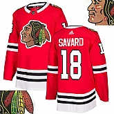 Blackhawks #18 Savard Red With Special Glittery Logo Adidas Jersey,baseball caps,new era cap wholesale,wholesale hats